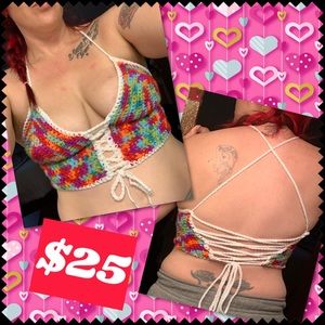 Custom Rainbow Crop Top